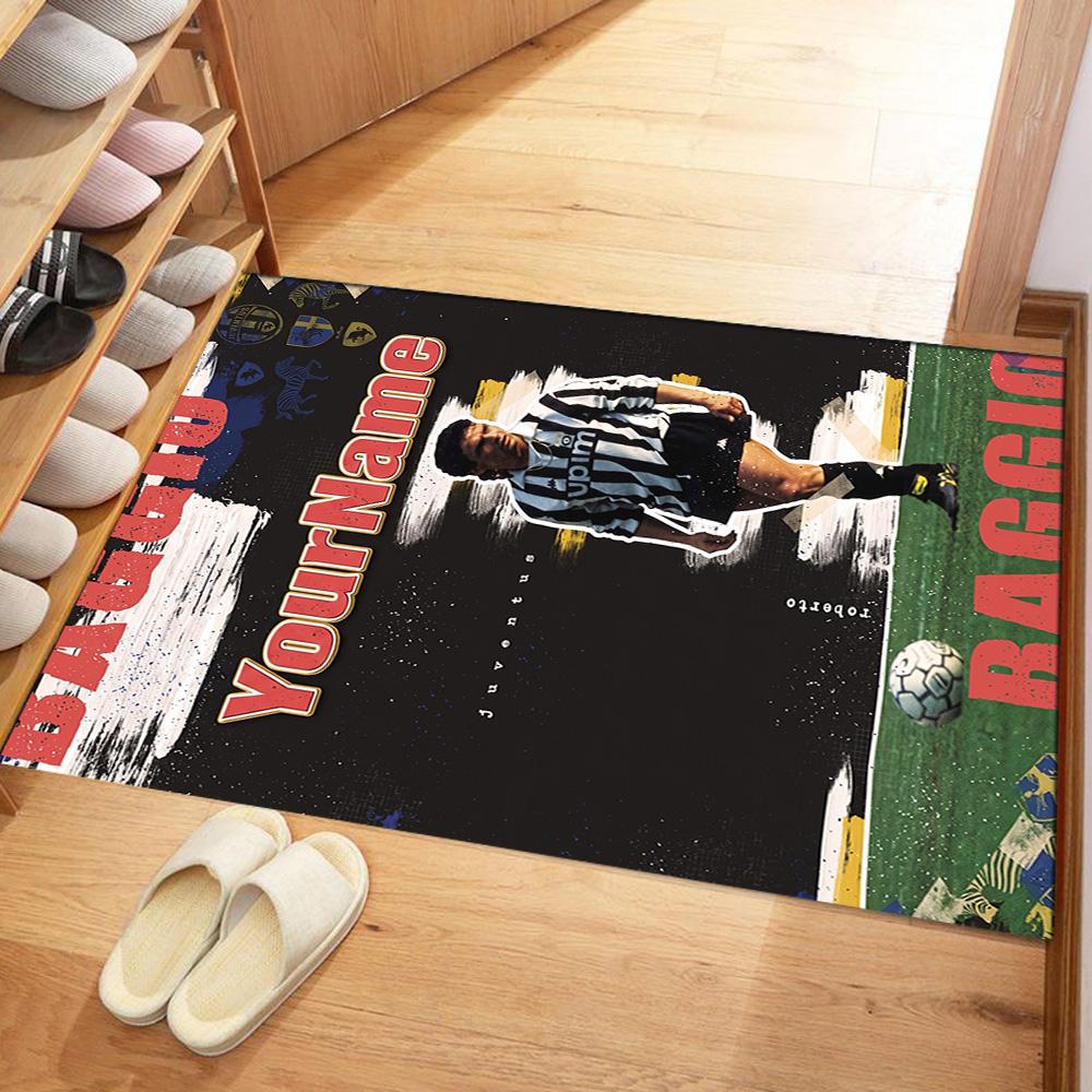 Juventus Customized Name Floor Mat Perfect for Decorate Room Kitchen Bedrooms Playrooms Anti-slip Rug Decorate Offices Best for Christmas
