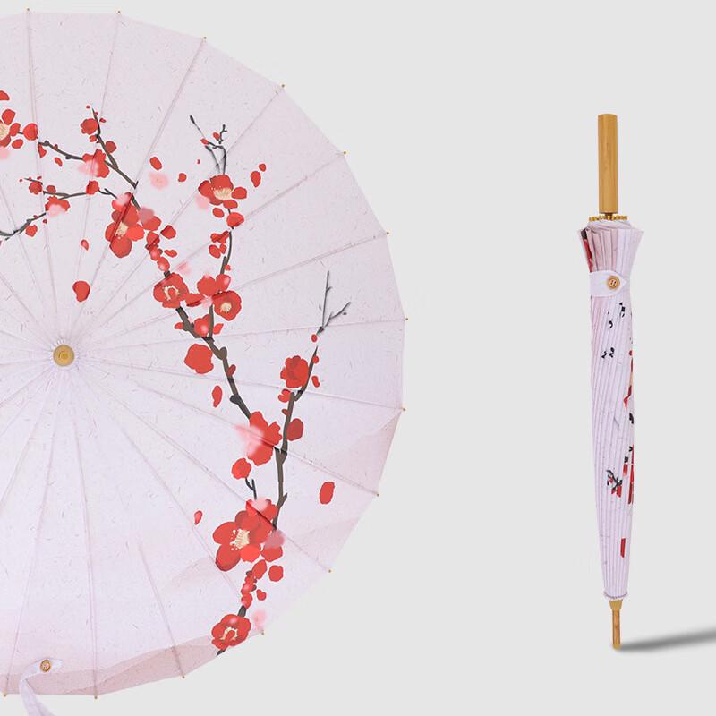 24-Rib Windproof Plum Blossom Straight Umbrella