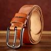 First Layer Cowhide Leather Belt Men'S Belt Retro Pleated Craft Belt Personalized Belt