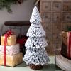 Christmas Tree Ornaments Small Decorative Snow Pine Tree with Base Party Supplies for Home Holiday Desktop Decoration