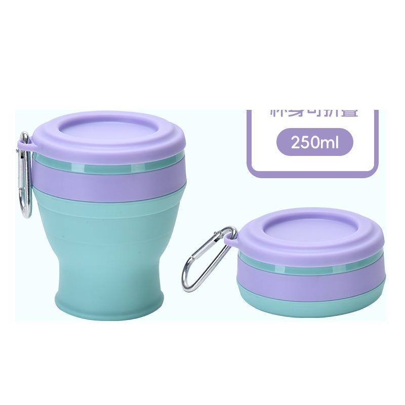 Silicone Foldable Cup with Hook: Versatile Water Cup with Lid
