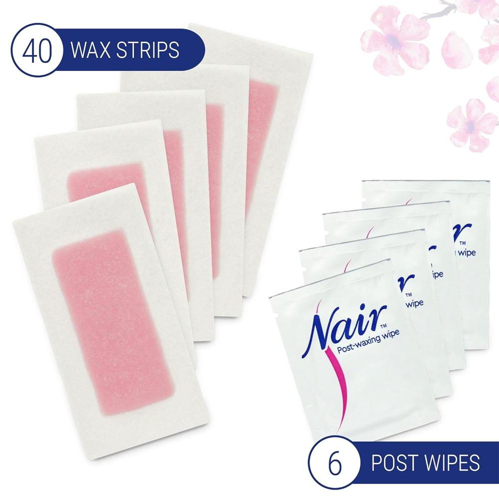 Plastry Z Woskiem Do Depilacji Nóg I Ciała Orchid & Cherry NAIR 40sztuk