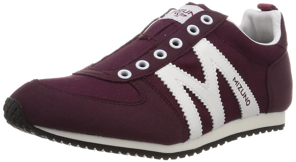 Mizuno MR1 SLIP ON Size 2E Sneakers, Bordeaux/White, 26.0 Cm,