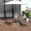 Folding Sun Lounger, Texteline Reclining Sun Bed with 5 Position Adjustable Backrest, Headrest, Coffee