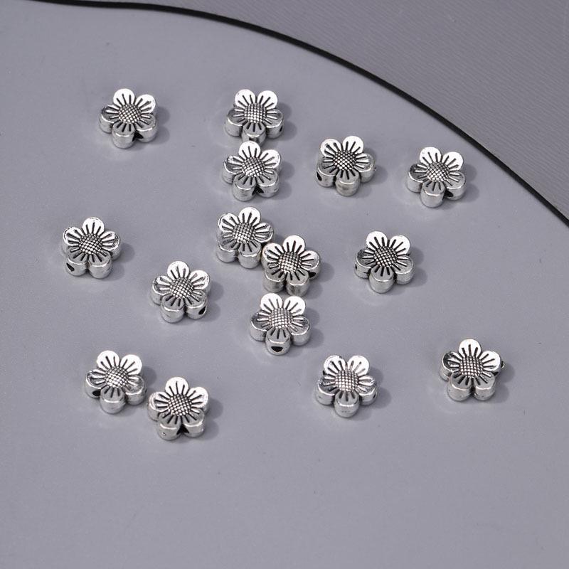 

Тибетское серебро Сердце Цветок Бусины для DIY Изготовления Ювелирных Изделий Ручной Работы