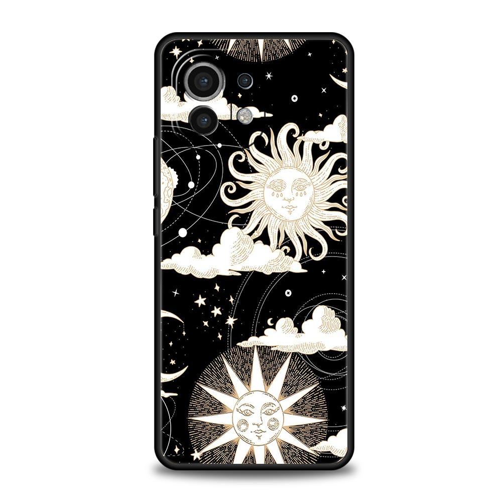 Phone Case Cover for Xiaomi Mi 17 15 14 13 12 11 Ultra 15T 14T 13T 12T 11T Pro Lite 5G Soft TPU Capas Funny Sun Moon Face Fundas