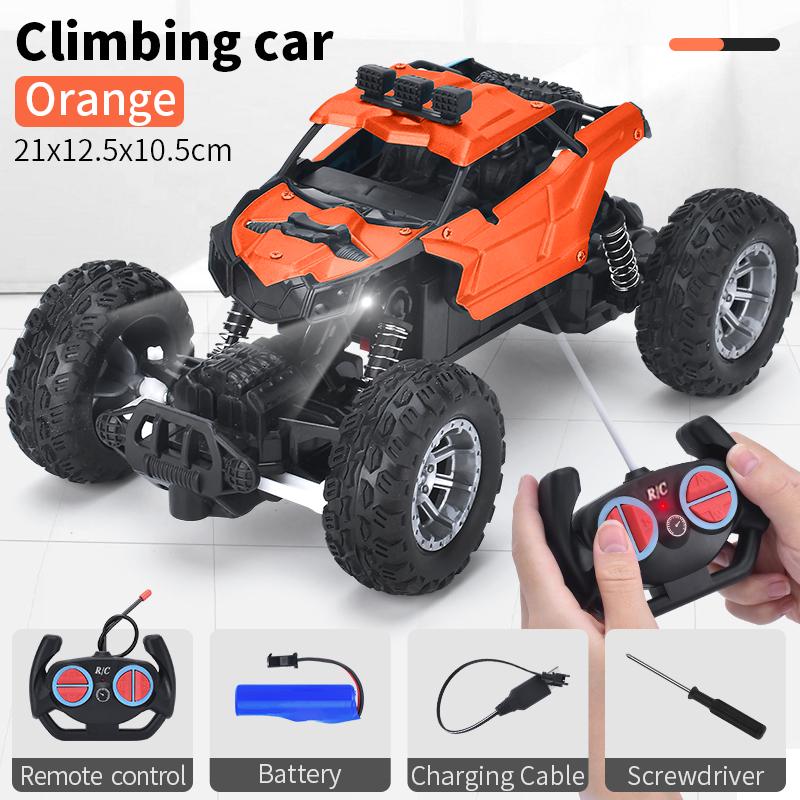 Electric Remote Control Car Climbing Car 4WD RC Car Four-way Remote Control Toys For Kids Boys оранжевый