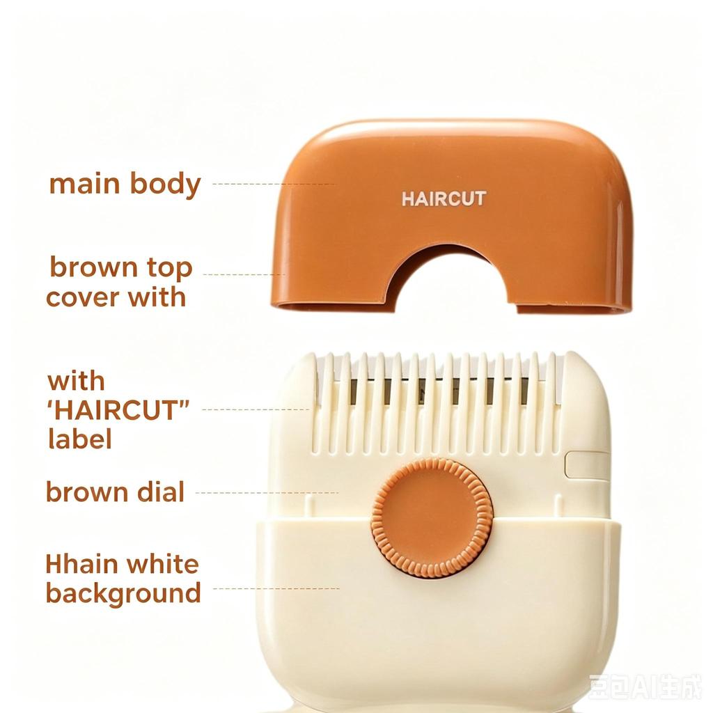 Mini Hair Clipper & Comb Set 2-in-1 | Safe Portable Hair Trimmer for Kids & Adults | Travel-Friendly Bangs & Split Ends Cutter
