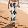 Women's Fashion Loose-Fit Drawstring Elastic Waist Casual Printed Pants