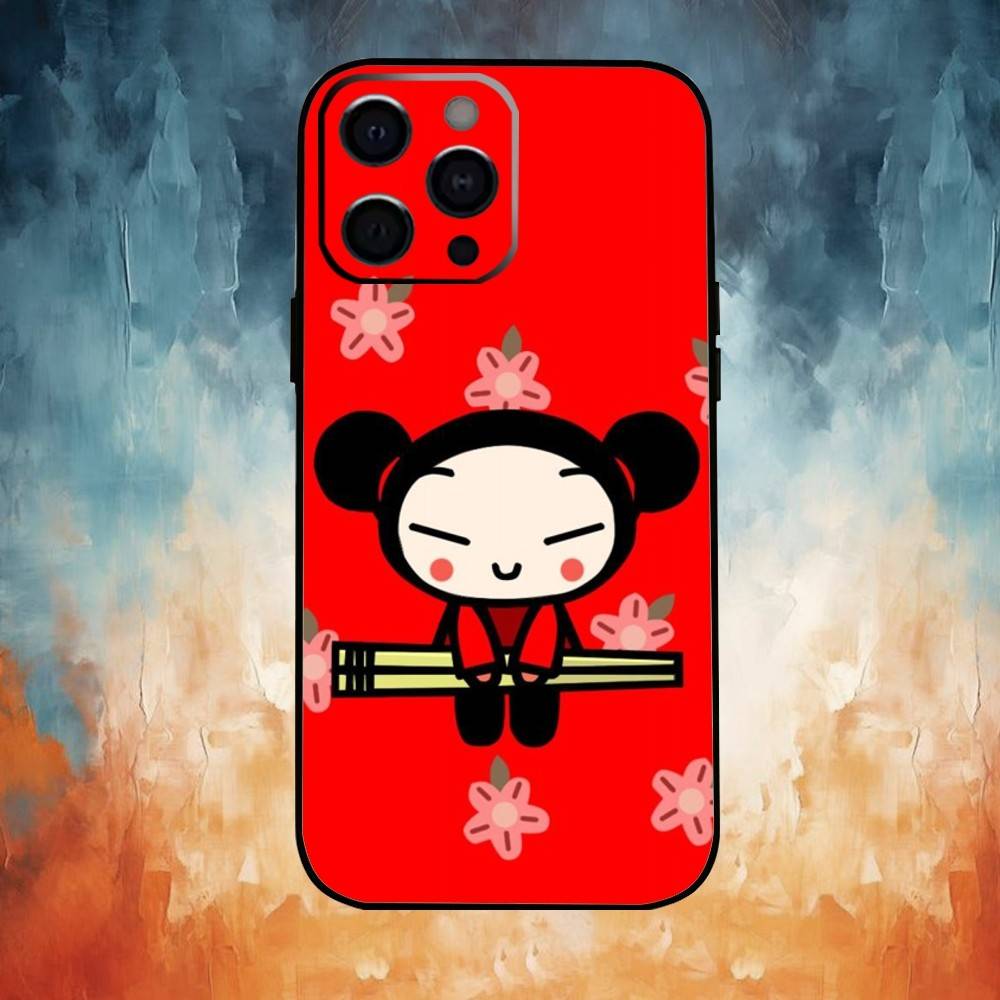 Cute Cartoon-Pucca Phone Case Silicone Soft For IPhone 17,16,15,14,13,12,11,XS,Plus Pro Max