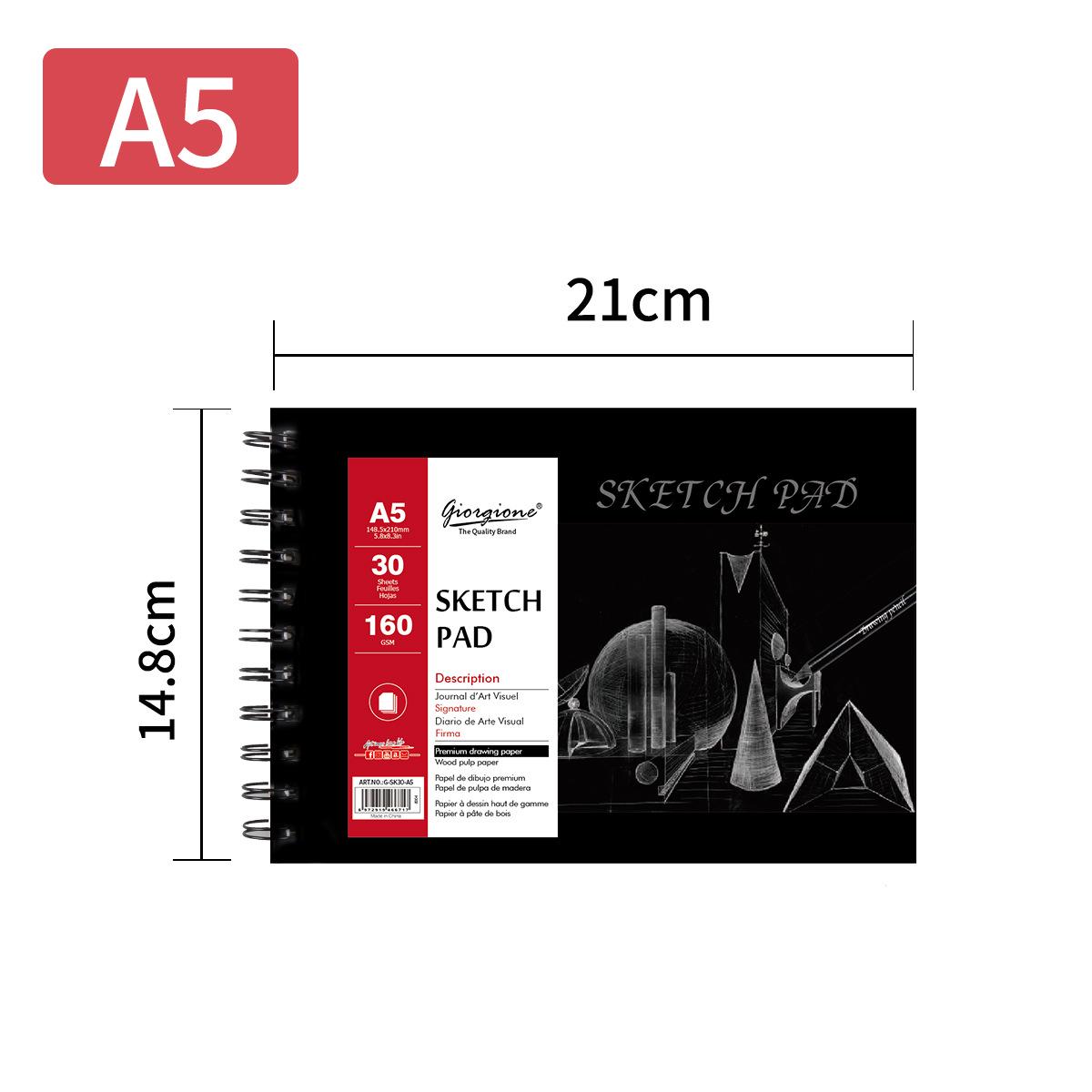 Giorgione A4 Professional Sketchbook: 30 Sheets for Colored Pencil Drawings
