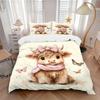 3pcs Cow Butterfly Bedding Set Down Comforter Cover and Pillowcases, Suitable for All Seasons(No Insert)-0729039