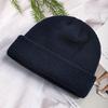 Autumn and winter versatile knitted melon fur hat solid color knitted hat warm damp wool hat