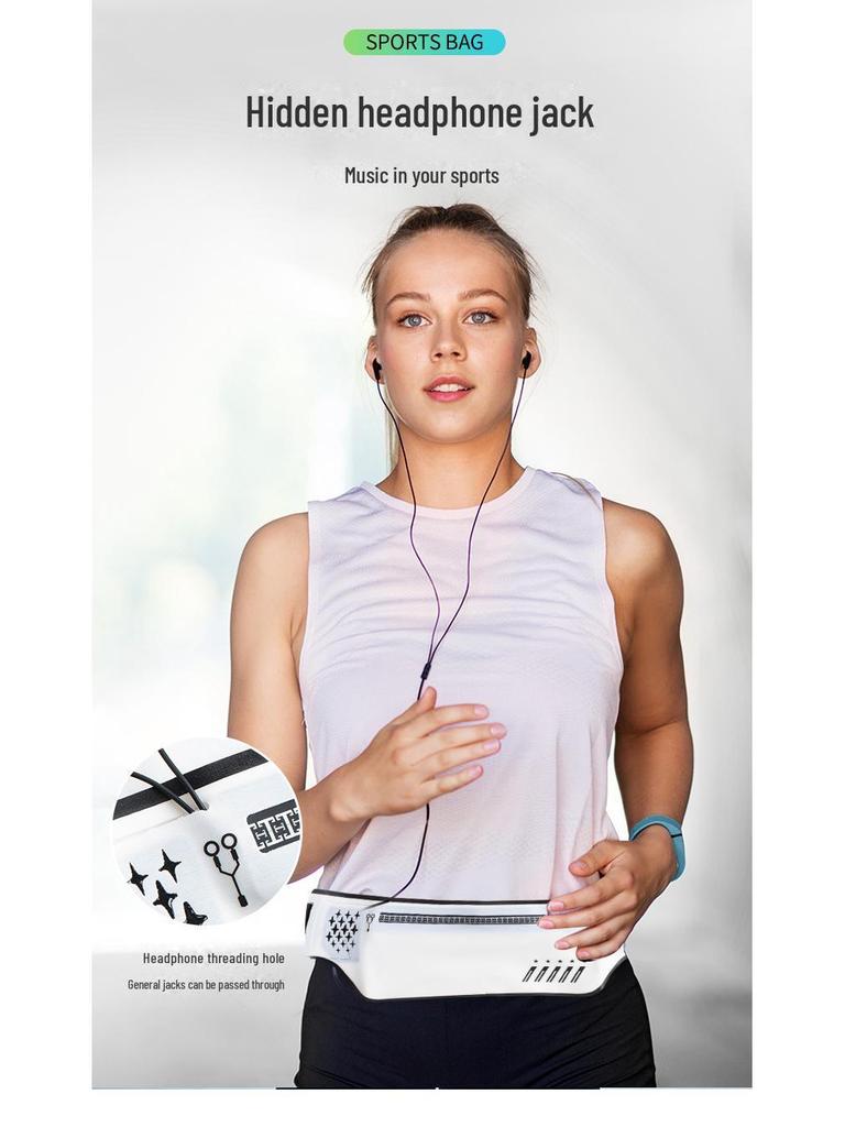 Unisex Waterproof Ultra-Thin Running Waist Bag: Large Capacity, Multi-Function Mobile Phone Holder