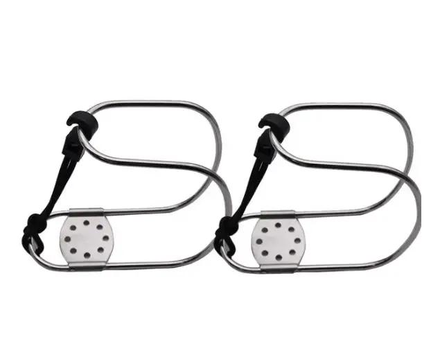 A Marine Stainless Steel Horseshoe Lifebuoy Bracket Life Buoys Ring Holder Swimming Ring Holder Adjustable Rail Boat Accessories