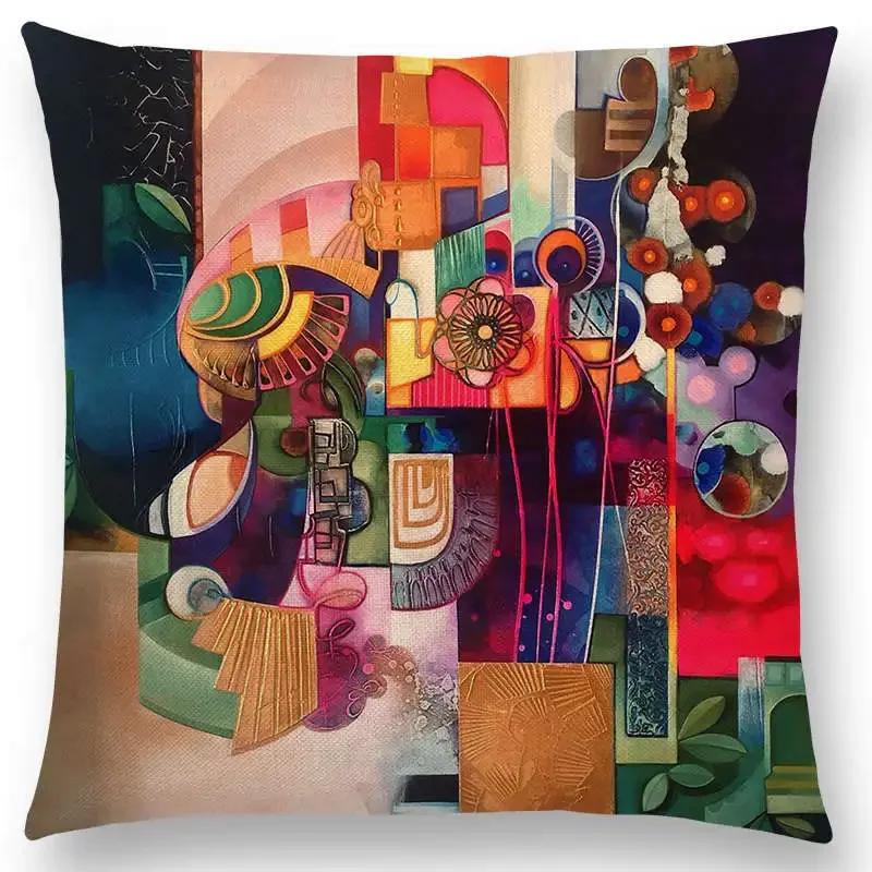 Nowy d Drukowany Wspaniały Abstrakcyjny Obraz Rzeźba Tajemniczy Wzór Fantastyczna Poszewka na Poduszkę Sofa Narzuta Poszewka na Poduszkę