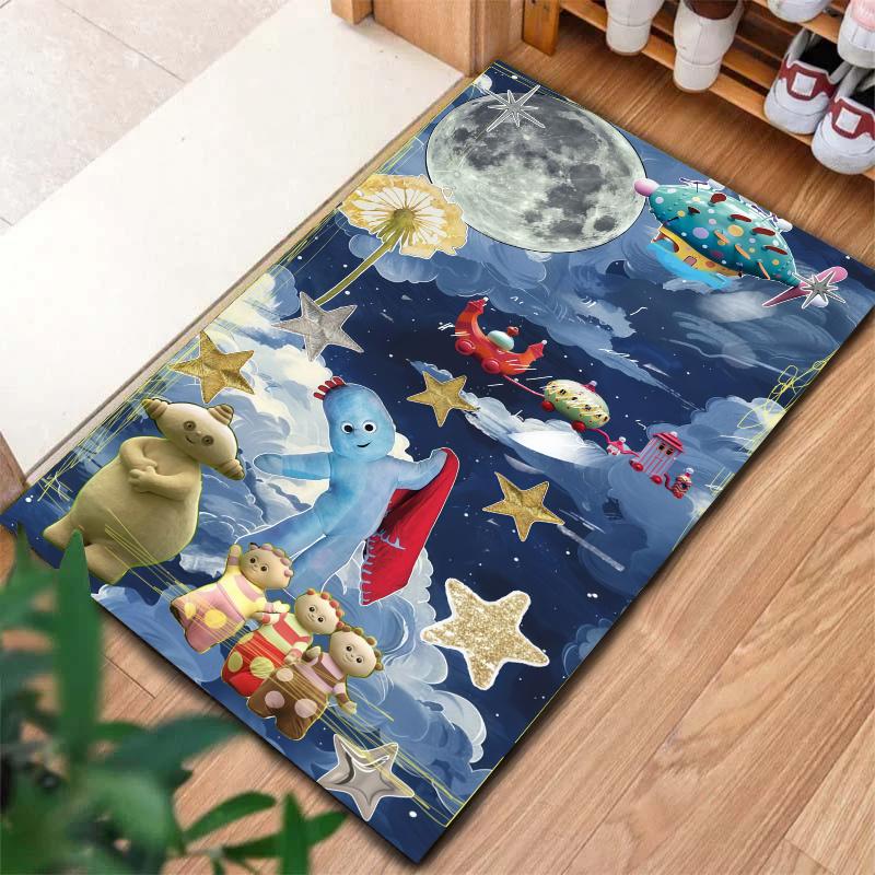 Night Garden Carpet Rug for Living Room Bedroom Home Sofa Decoration,Kids play Nonslip Floor Mat