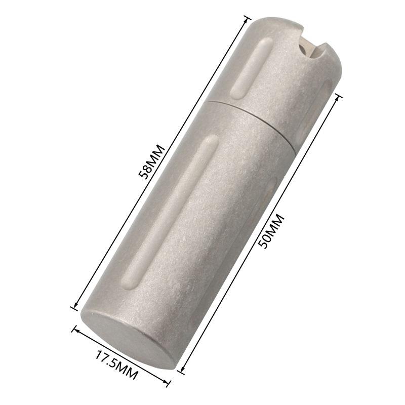 Titanium Alloy Waterproof Sealed Capsule Medicine Case Storage Container Bottle Keychain Home Travel Multi-function EDC Tool