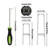 Garden Stakes 6 Inches U Shape Spikes With Gasket Landscape Fabric Pins With Pick Hook For Outdoor Yard Lawn Patio Greenhouse