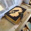 Vintage Gothic Raven Leather Journal - Dark Academia Gift, Writing Diary, Wiccan Grimoire Book Of shadows