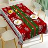 Christmas Snowflake Festive Print Design Rectangle Tablecloth Table Decor Waterproof Tablecloth for Table Christmas Decorations