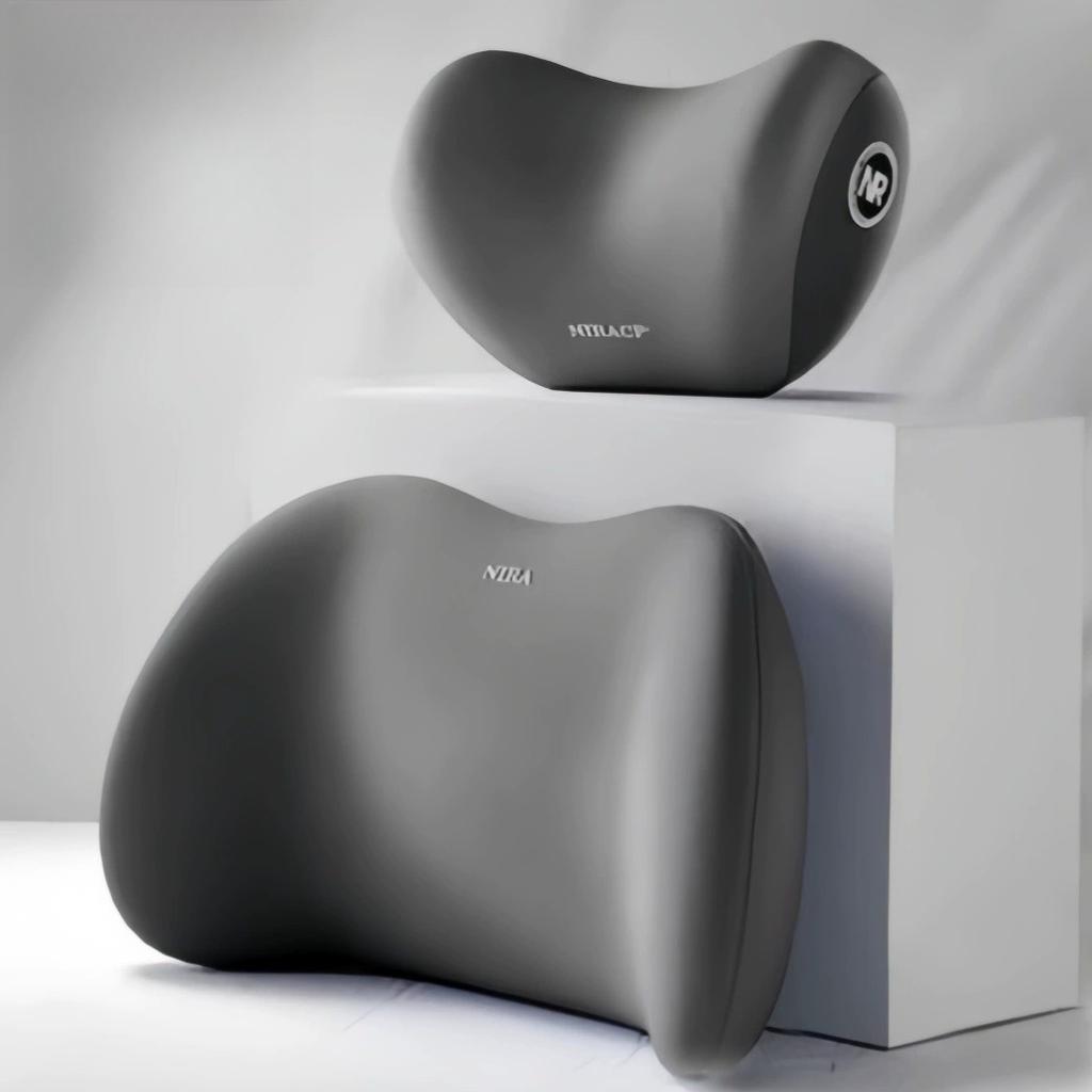 Car Neck Pillow Memory Foam Protective Lumbar Support Backrest Relieves Pressure Breathable Car Headrest Pillow Car Assesories