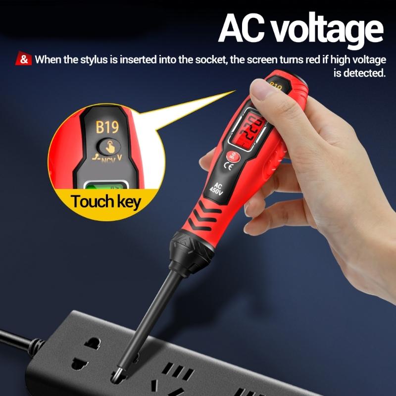 Voltage Tester, Non-Contact Voltage Tester, Electrical Tester, 11V-450V Digital Buzzer Alarm, Live Wire Tester