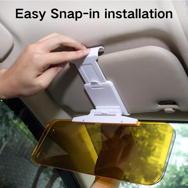Foldable Car Sun Visor HD Anti-Glare Sunglasses Day & Night Vision Driving Mirror UV Protection Flip-Down Interior Accessories