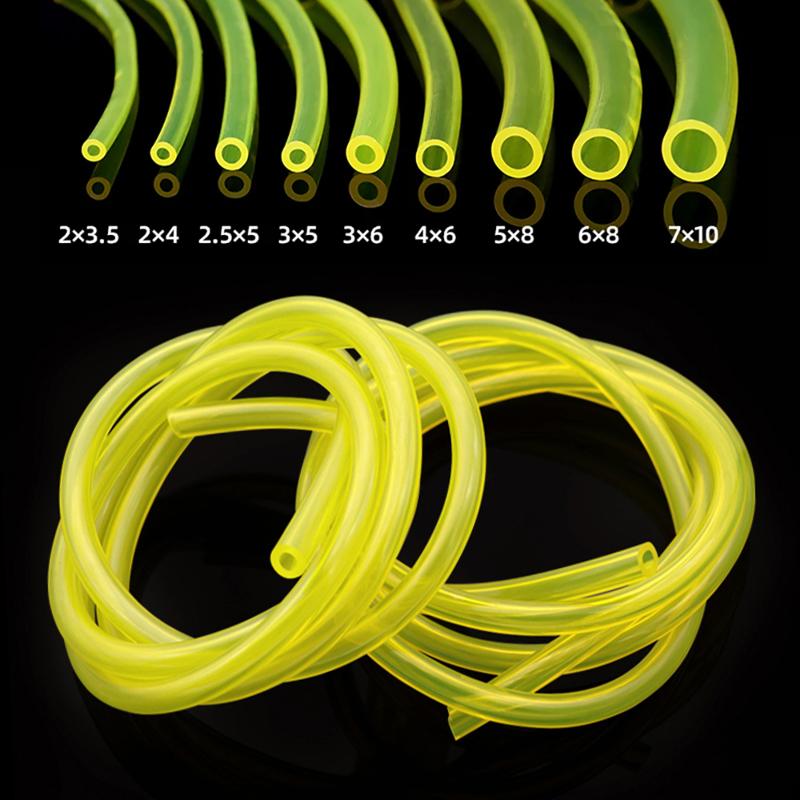 2 - 20M Yellow Fuel Gas Hose ID 2mm 2.5mm 3mm 4mm 5mm 6mm 7mm TPU Petrol Pipe for Motorcycle Car Oil Resistant Flexible Tubing