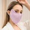 Women's 100% Mulberry Silk Sun Mask - Breathable, Anti-UV, Double Layer, Full Face Coverage for Summer Cycling.
