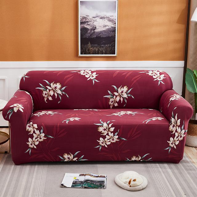 

Чохли для диванів з принтом для вітальні. Еластичні еластичні чохли для секційних кутових диванів. 2-seater 145-185cm