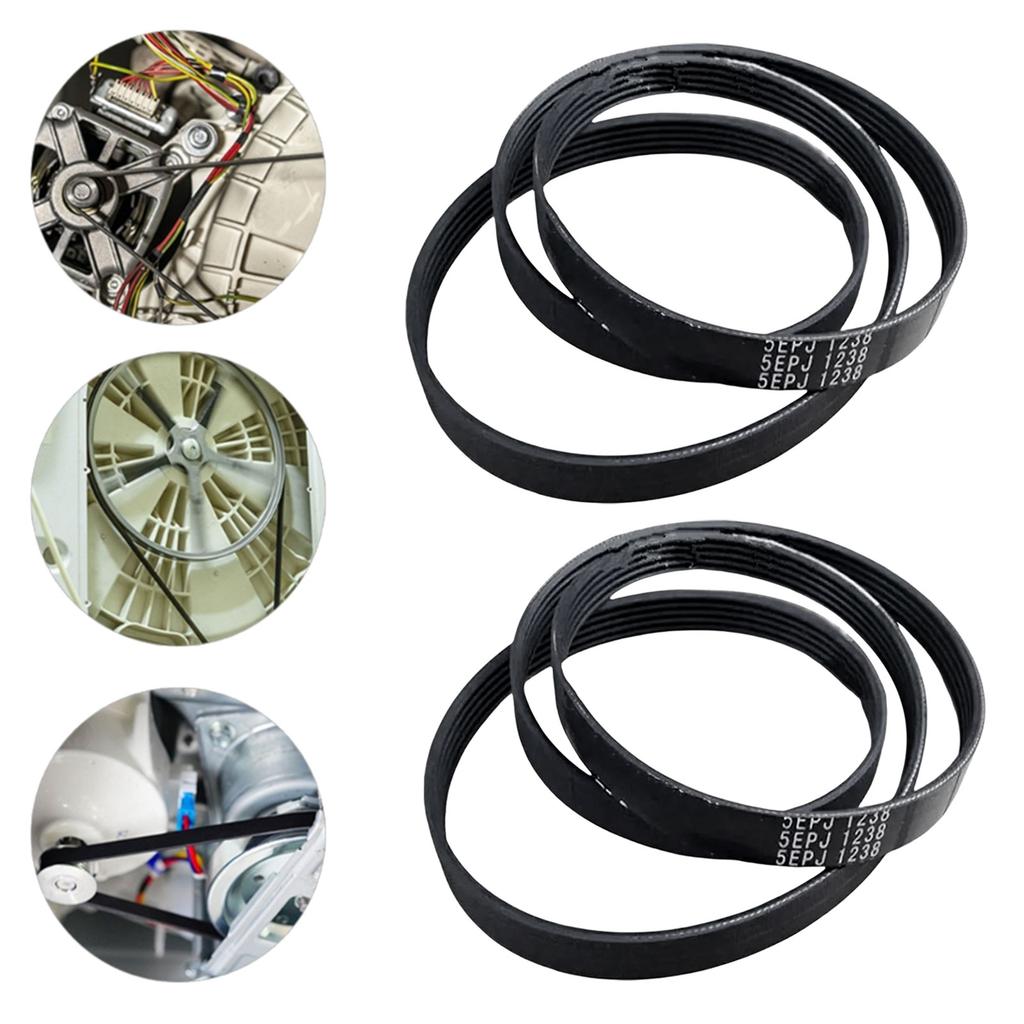 Set of 2 Washing Machine Belt Drive Bands Washing Machine Drive Belts Washer Repair Part Rubber Texture for Washer
