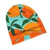 ZLIENSZUS Adult Knit Hat - Orange Harvest Blue Flat Print with ZLIENSZUS Branding, Fashionable Suitable for City Walks, Weekends & Casual Outfits, Ver