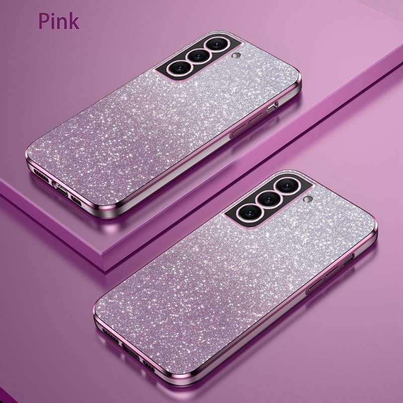 For Samsung Galaxy S22 Plus Luxury Electroplated Glitter Case For Samsung S22 Ultra S22 Soft TPU Bumper Clear Phone Back Cover