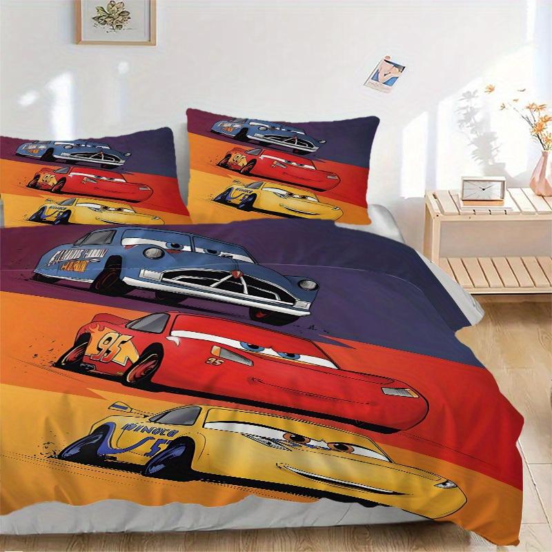 3pcs set Cars Racing1pc of quilt cover+2pcs of pillowcase, no core, print bedding, All Seasons Bedroom Setting094