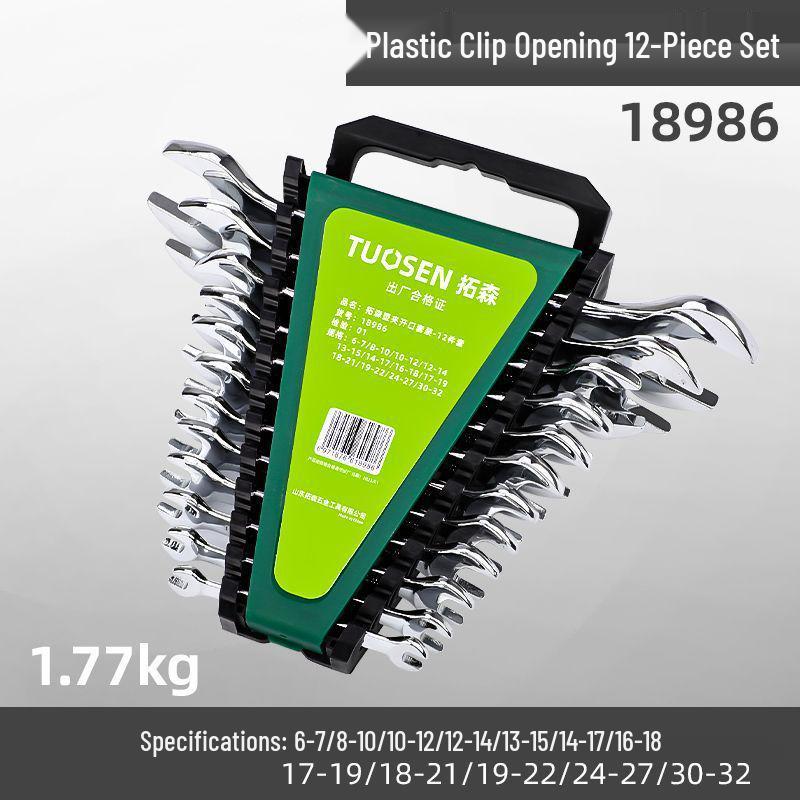 Set chei combinate cu capăt deschis și capăt inelar cu cap dublu - Set scule de reparații cu finisaj oglindă