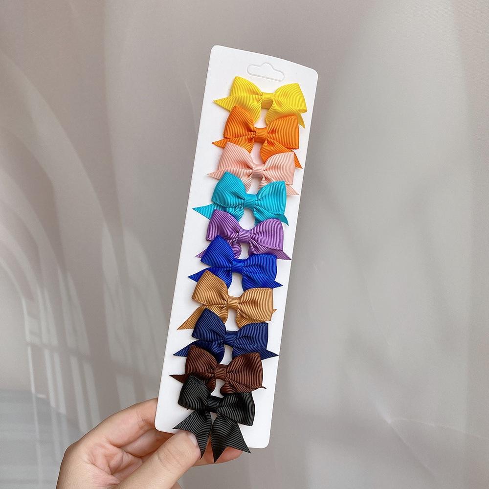 10 STÜCKE Neue Schwalbenschwanzschleife Kinder Haarspangen Haaraccessoires Set Niedliche Hundert Mädchen Haarkarten