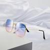 RMM brand Red Square Metal Sunglasses Women's Fashion Glasses Large Frame Sunglasses
