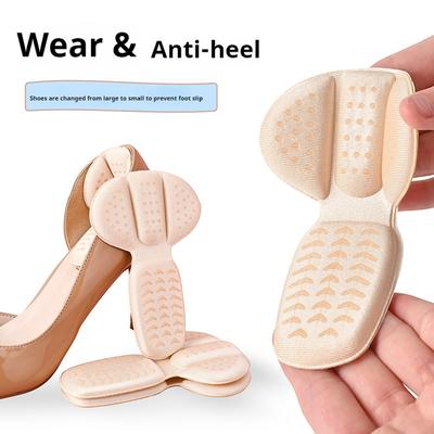 Protection Feet Pads Pain Relief Gel Heel Stickers High Heels Size Reducer Non-slip Shoes Insoles T-Shaped Foot Care Pad 1Pair