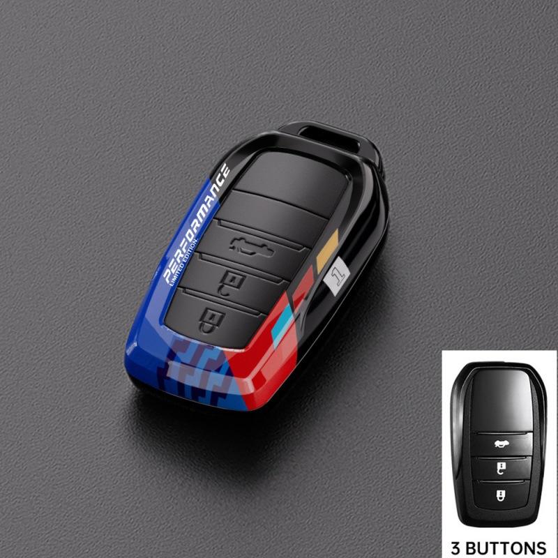 For Toyota Key Sets Corolla CHR Highlander Leiling Shell Buckle, Camry RAV4 Coated Carbon Fiber
