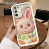 Phone Case: 2D Flat, Suitable for Samsung Galaxy A34 A35 M05 M06 S20 S22 S21 FE Plus 5G Protective Case, Big Bunny Head, Perfect Christmas and Hallowe