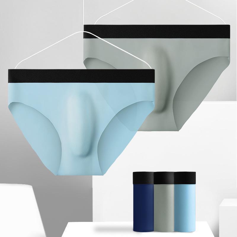 Męskie, ultracienkie, bezszwowe majtki Ice Silk – oddychająca, miękka i wygodna bielizna letnia