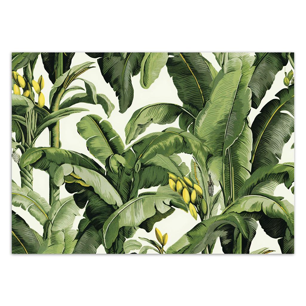 Wallpaper Green banana leaves