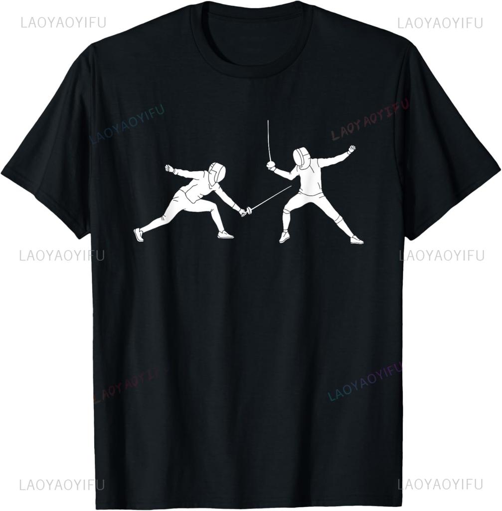 HEMA Langschwert Herren Fechten Skizze T-Shirt T-Shirt und Vintage Fechtsport Outfit Retro Fechter Geschenk Fechten T-Shirt Camisas