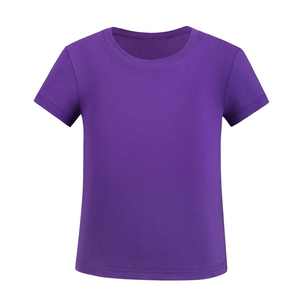 15-Color 200g Pure Cotton Short Sleeve T-Shirt for Boys and Girls, Toddler Baby Loose Fit Base Layer Design.