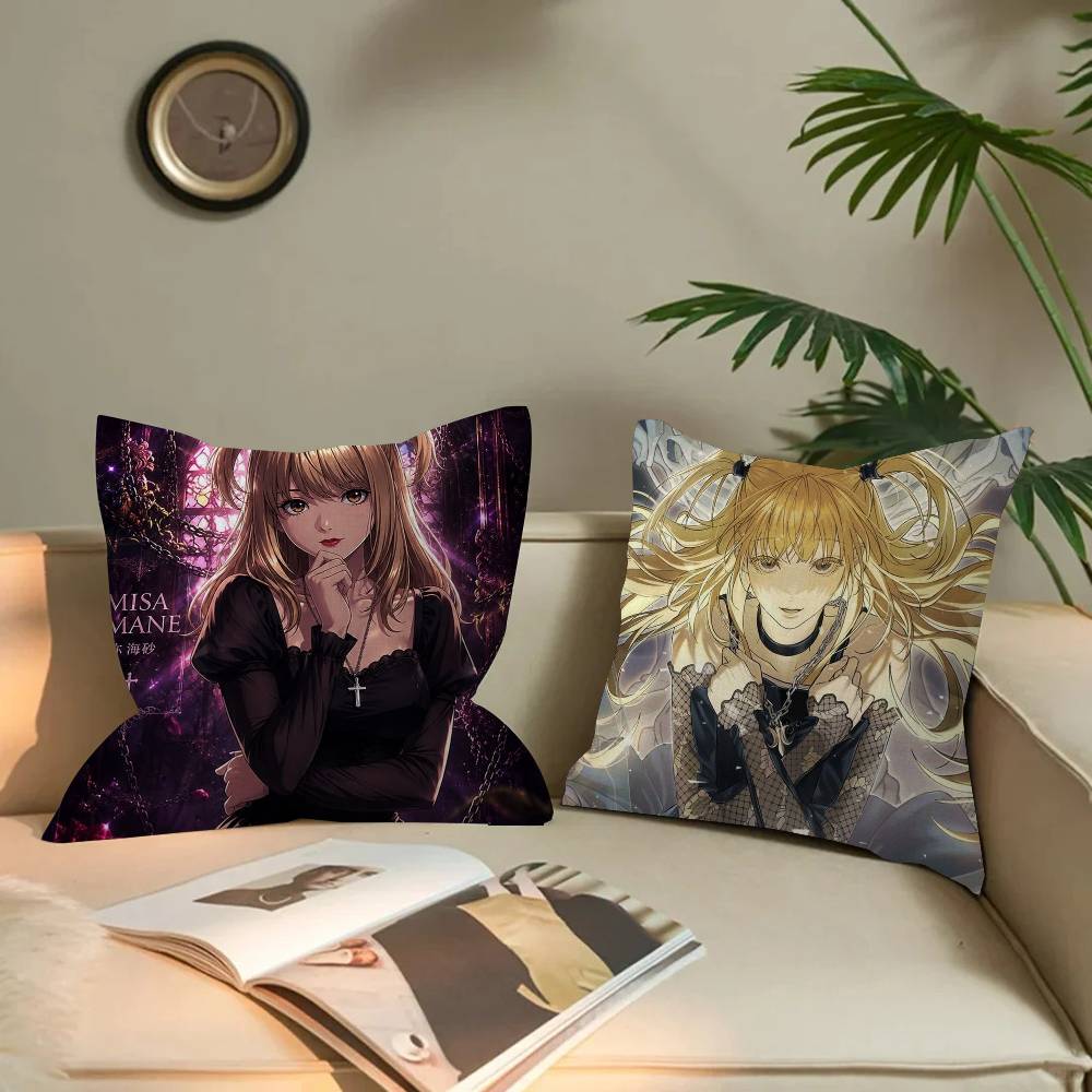 Misa D-Death N-Note Cross Pillow Gift Home Office Decoration Bedroom Sofa Car Cushion Cover Case 45x45