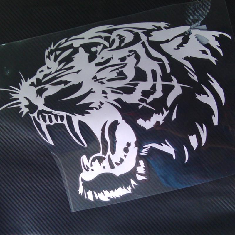 28X28Cm Powerful Tiger Head Motorcycle Vinyl Decal Car Sticker Personality