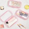 Cosmetic Storage Box, Transparent Hard Zipper Case,Portable Travel Organizer Suitable for Cosmetics,Building Blocks, And Puzzles