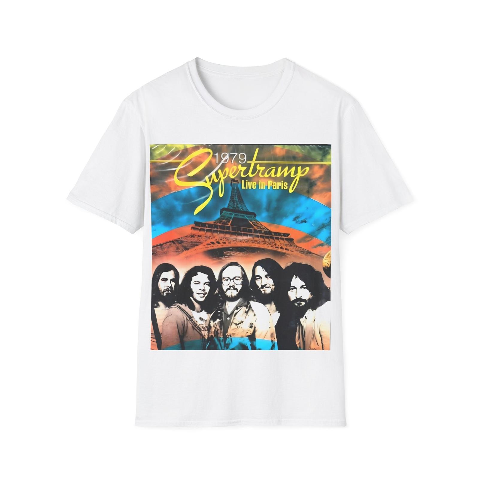 Soft Cotton T-Shirt Mens Womens Tees Top. Supertramp Live In Paris 1979 XL