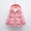 Down jacket women's winter fashion waist thin small warm thickened hooded jacket